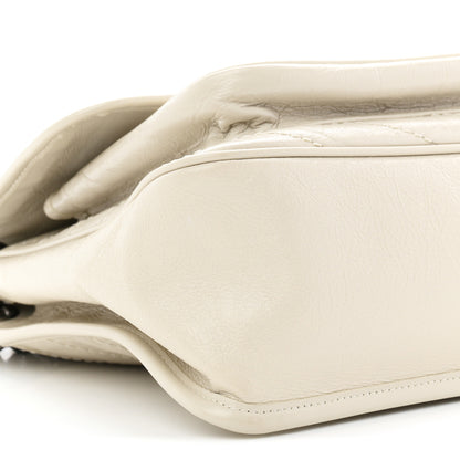 Saint Laurent Crinkled Calfskin Matelasse Monogram Medium Niki Chain Satchel Crema Soft 9 of 10
