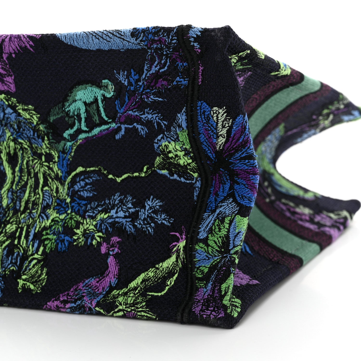 Christian Dior Canvas Embroidered Medium Toile de Jouy Voyage Book Tote Blue Multicolor 10 of 12