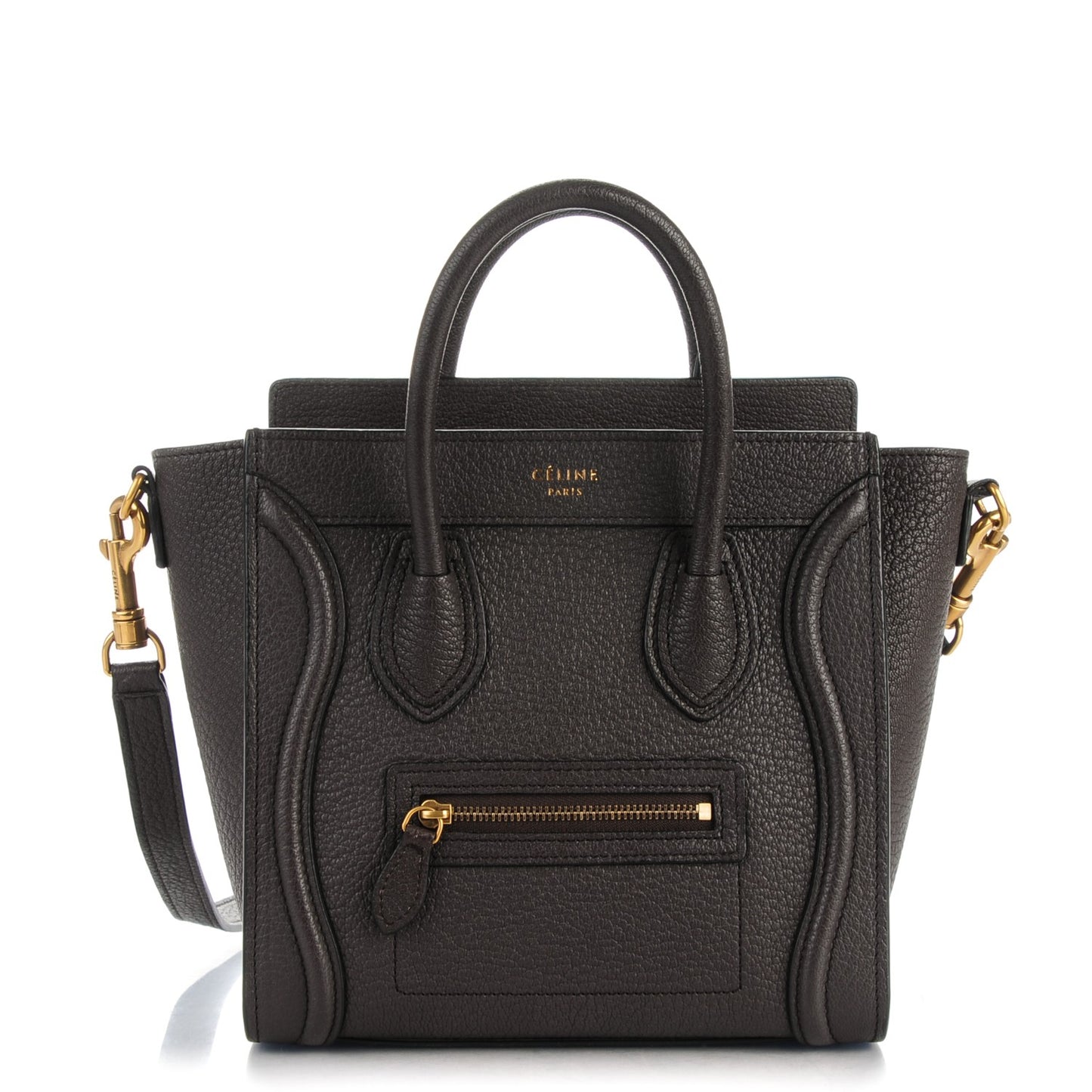 Goatskin Nano Luggage Dark Taupe