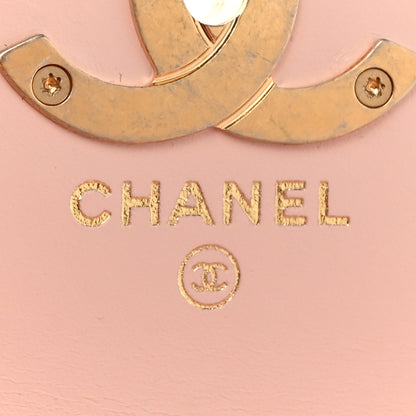 Chanel Caviar Quilted Camellia Phone Holder With Chain Light Pink 6 of 13