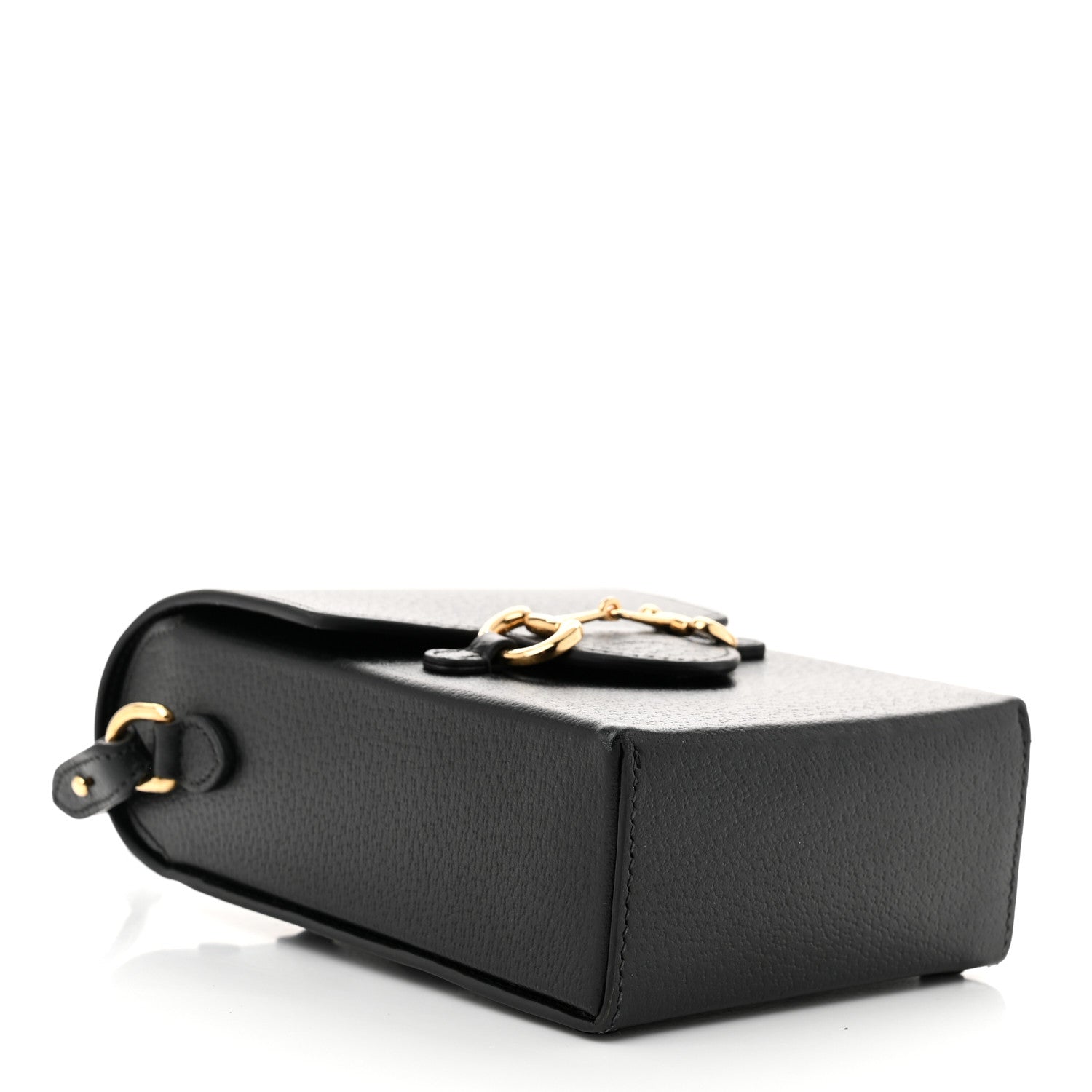 Gucci Dollar Calfskin Vertical Horsebit 1955 Crossbody Bag Black 4 of 11