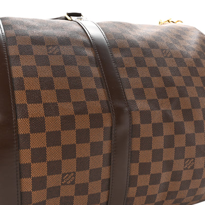 Louis Vuitton Damier Ebene Keepall Bandouliere 55 18 of 19