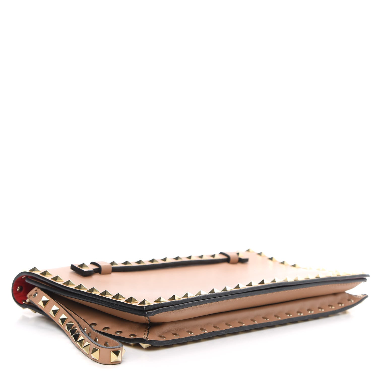 Valentino Garavani Nappa Rockstud Wristlet Clutch Alpaca 4 of 12