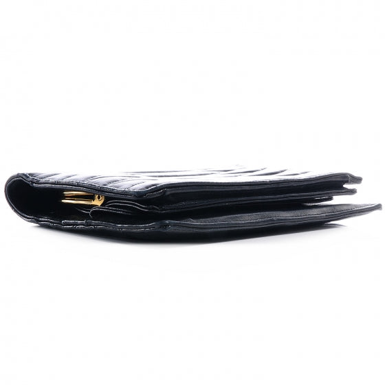 Chanel Quilted Lambskin Wallet Clutch Black 4 of 9