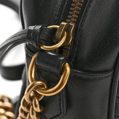 Gucci Calfskin Matelasse Small GG Marmont Chain Shoulder Bag Black 14 of 16