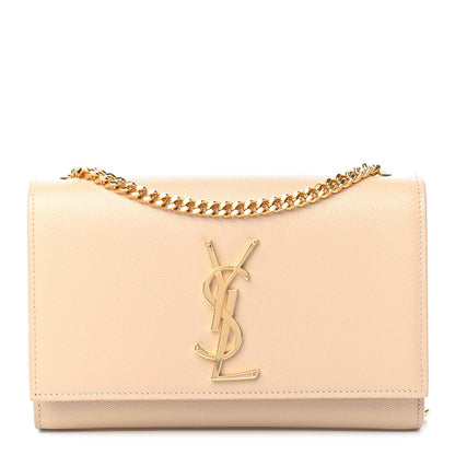 Saint Laurent Grain De Poudre Small Monogram Kate Satchel Nude Powder 1 of 7