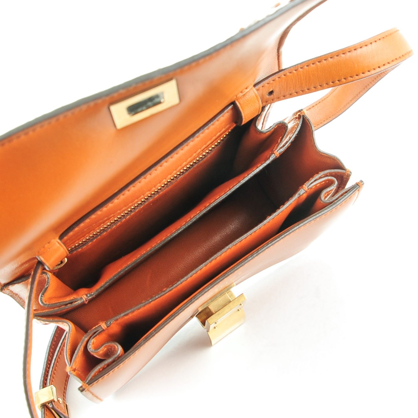 Python Smooth Calfskin Small Classic Box Flap Bag Camel
