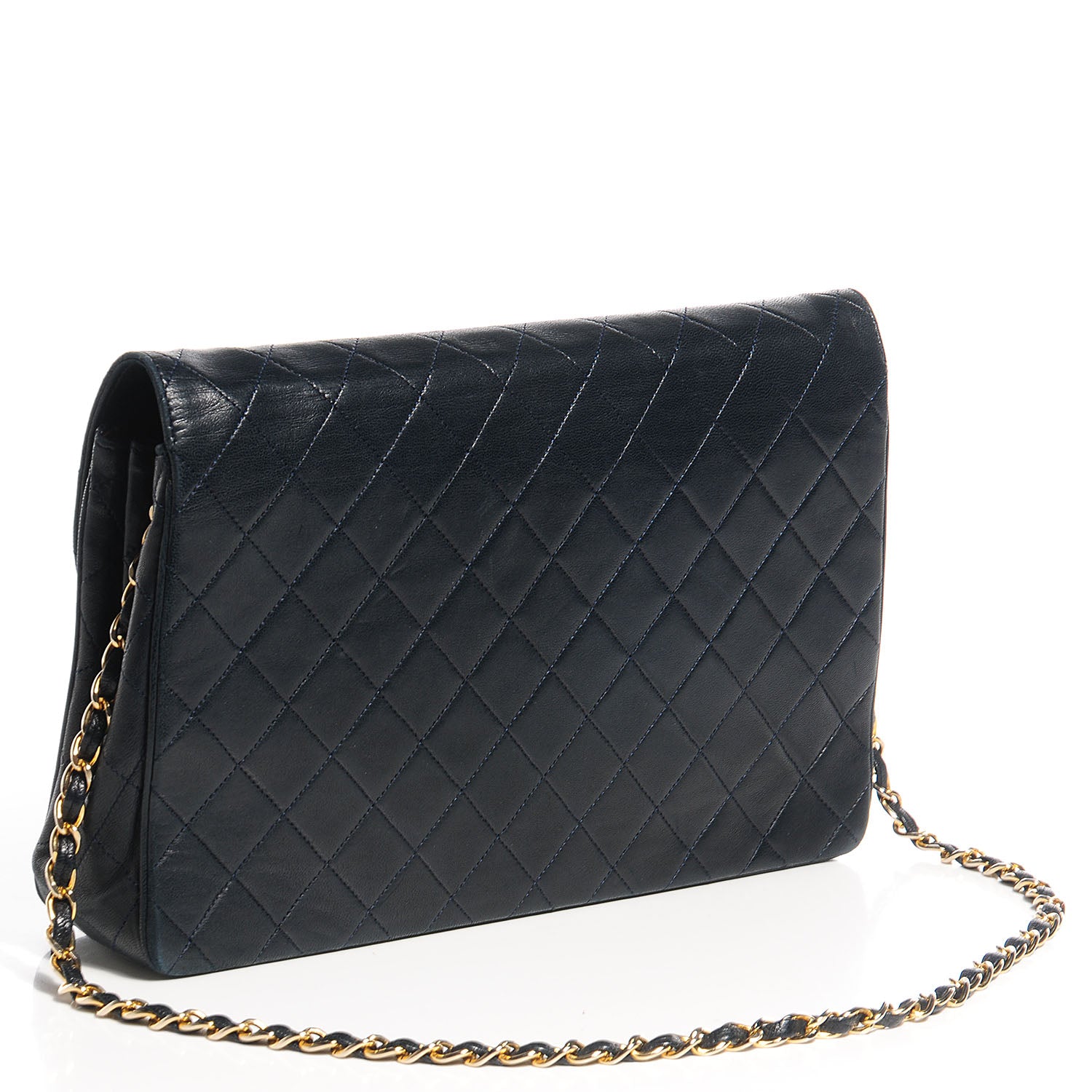 Chanel Lambskin Quilted Jumbo Flap Navy 3 of 10