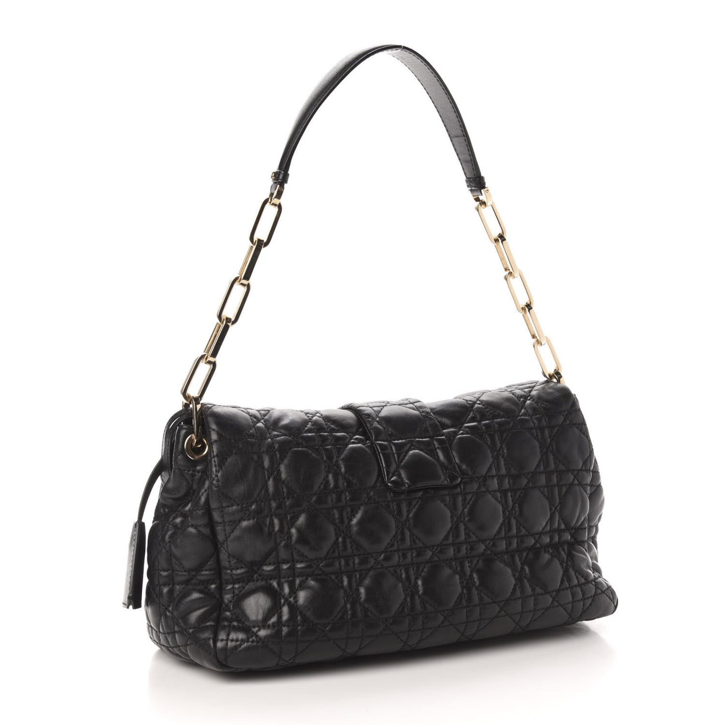 Lambskin Cannage New Lock Flap Black