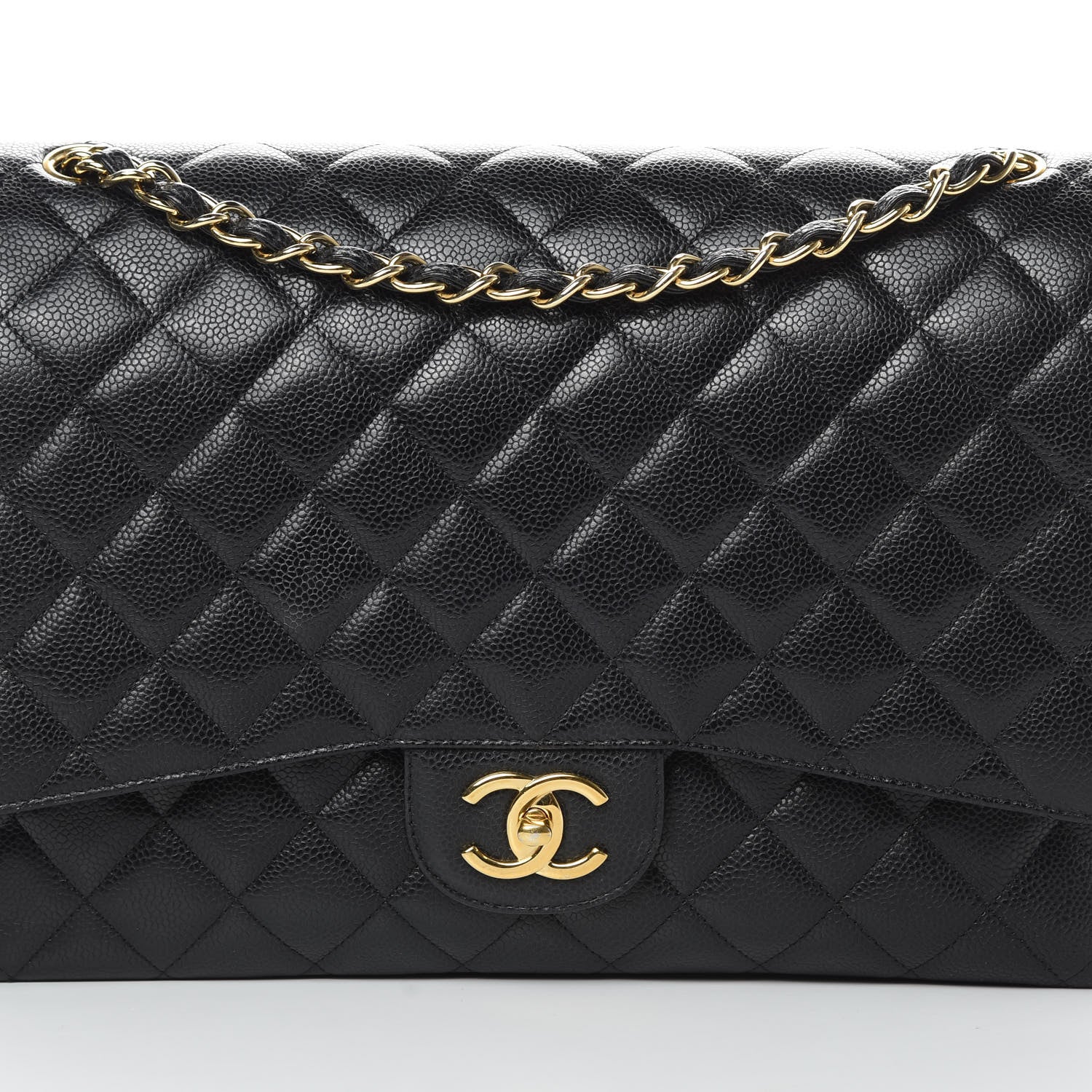 Chanel Caviar Quilted Maxi Double Flap Black 8 of 17