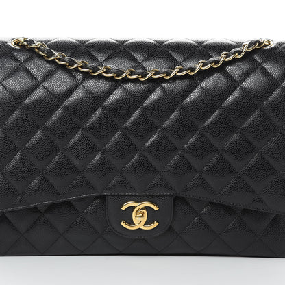 Chanel Caviar Quilted Maxi Double Flap Black 8 of 17