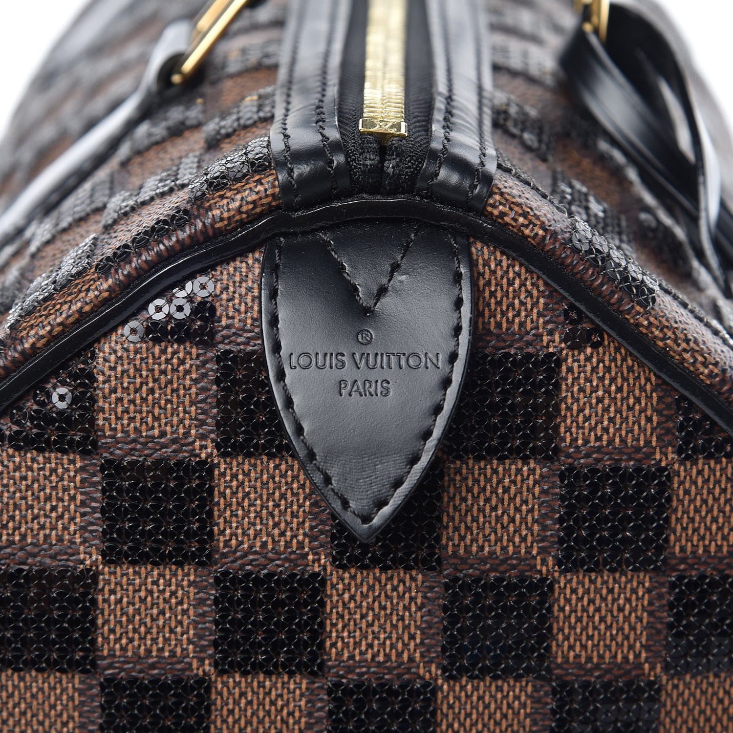 Louis Vuitton Damier Paillettes Speedy 30 Black 6 of 11