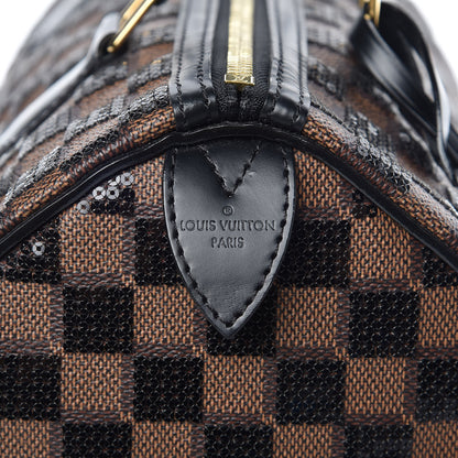 Louis Vuitton Damier Paillettes Speedy 30 Black 6 of 11
