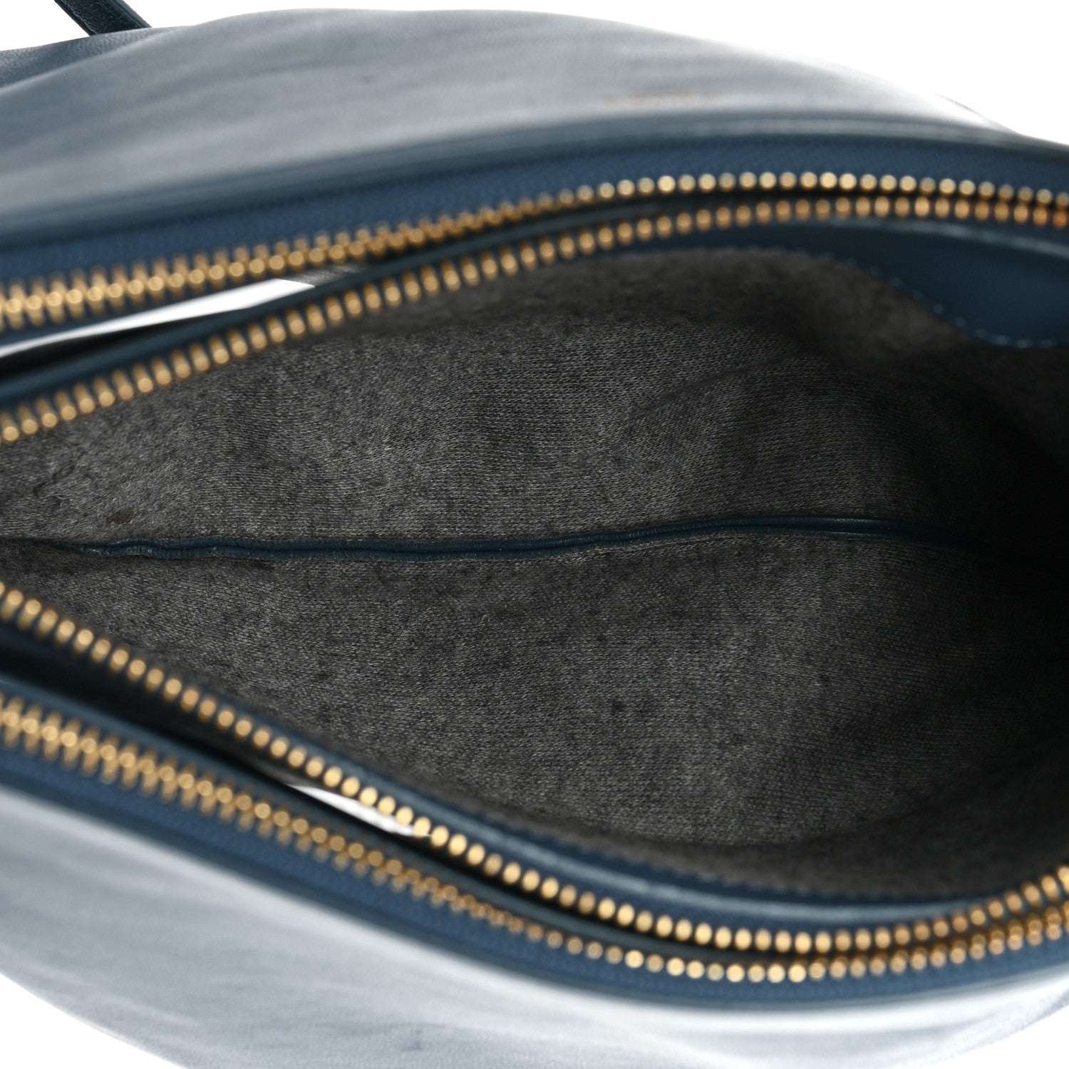 Celine Lambskin Large Trio Crossbody Metallic Blue 5 of 10
