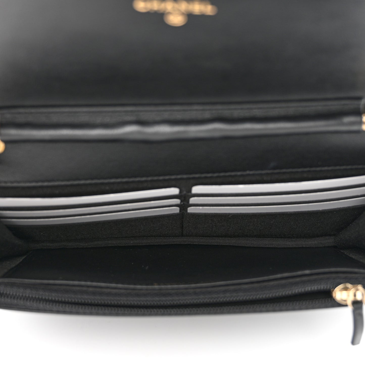 Caviar Quilted Boy Wallet On Chain WOC Black