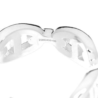 Hermes Sterling Silver PM Chaine d'Ancre Enchainee Band Ring 54 7 7 of 9
