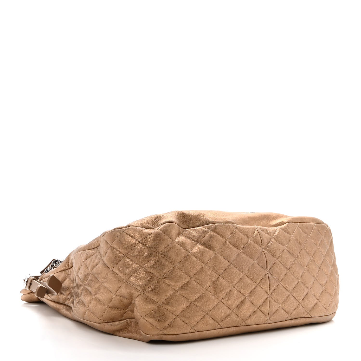 Jimmy Choo Metallic Shimmer Lambskin Biker Boho Gold 4 of 10