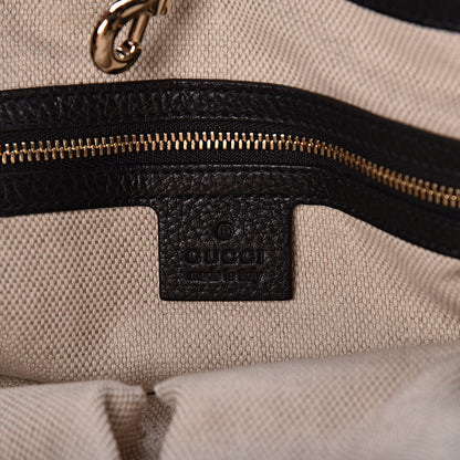 Gucci Pebbled Calfskin Large Soho Chain Shoulder Bag Black 6 of 10