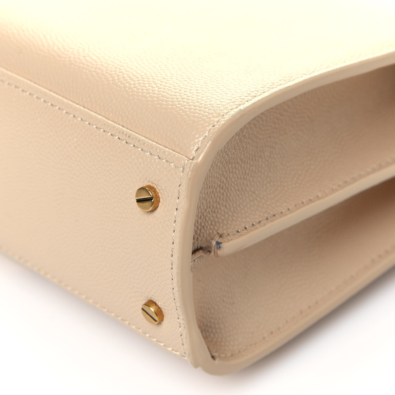 Saint Laurent Grain de Poudre Mini Classic Monogram Cassandra Top Handle Beige 10 of 11