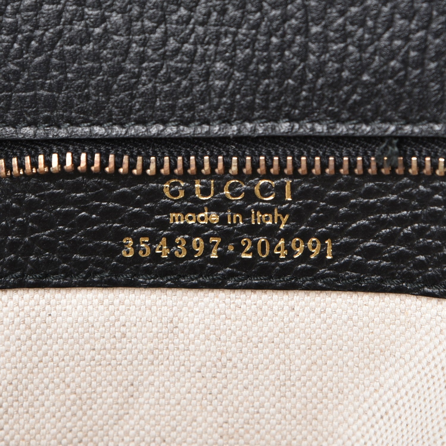 Gucci Pebbled Calfskin Medium Swing Tote Black 6 of 7