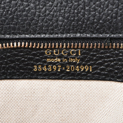 Gucci Pebbled Calfskin Medium Swing Tote Black 6 of 7