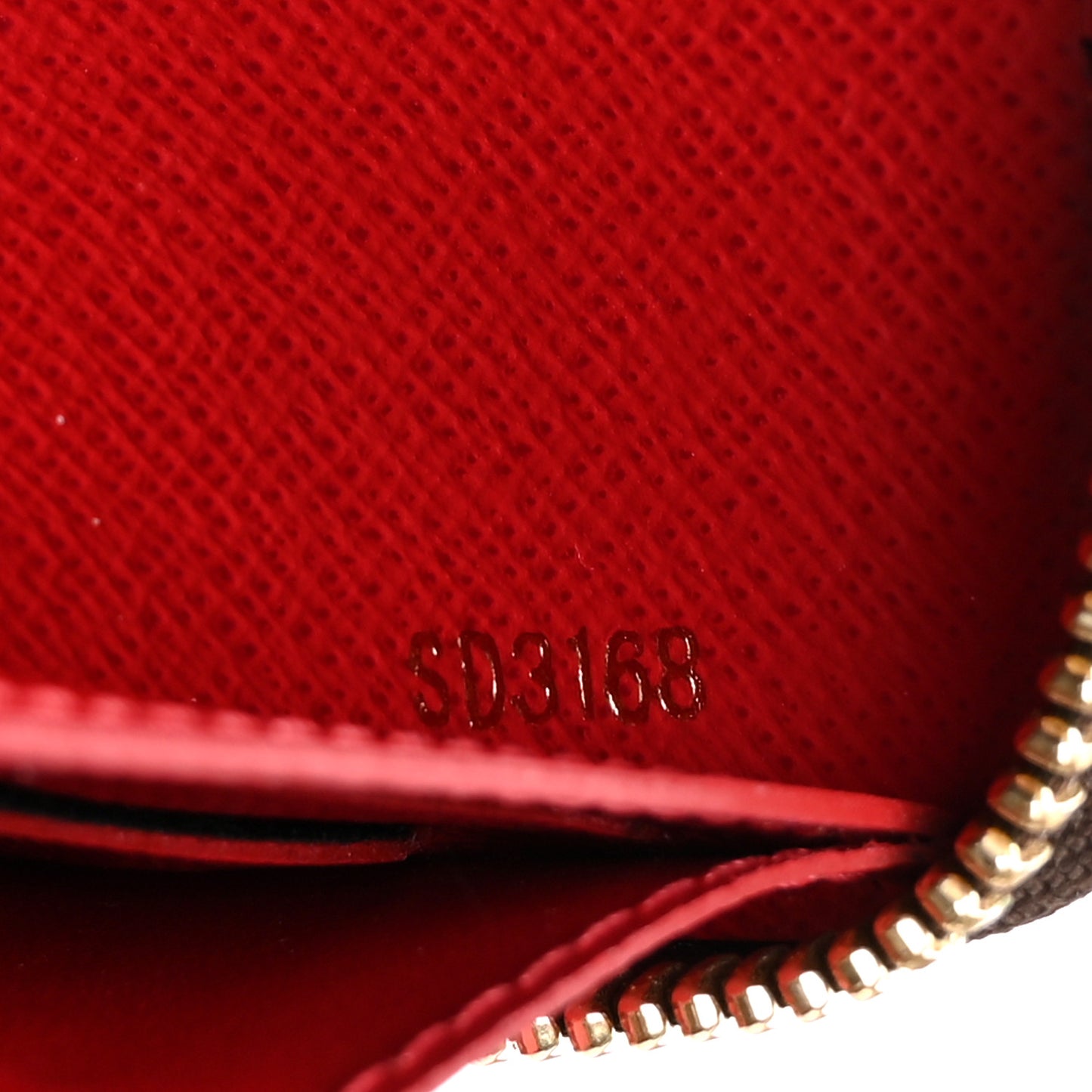 Damier Ebene Clemence Wallet Cherry