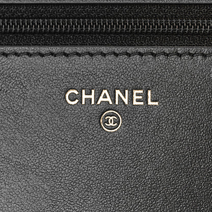 Chanel Caviar Quilted Boy Wallet On Chain WOC Black 6 of 10