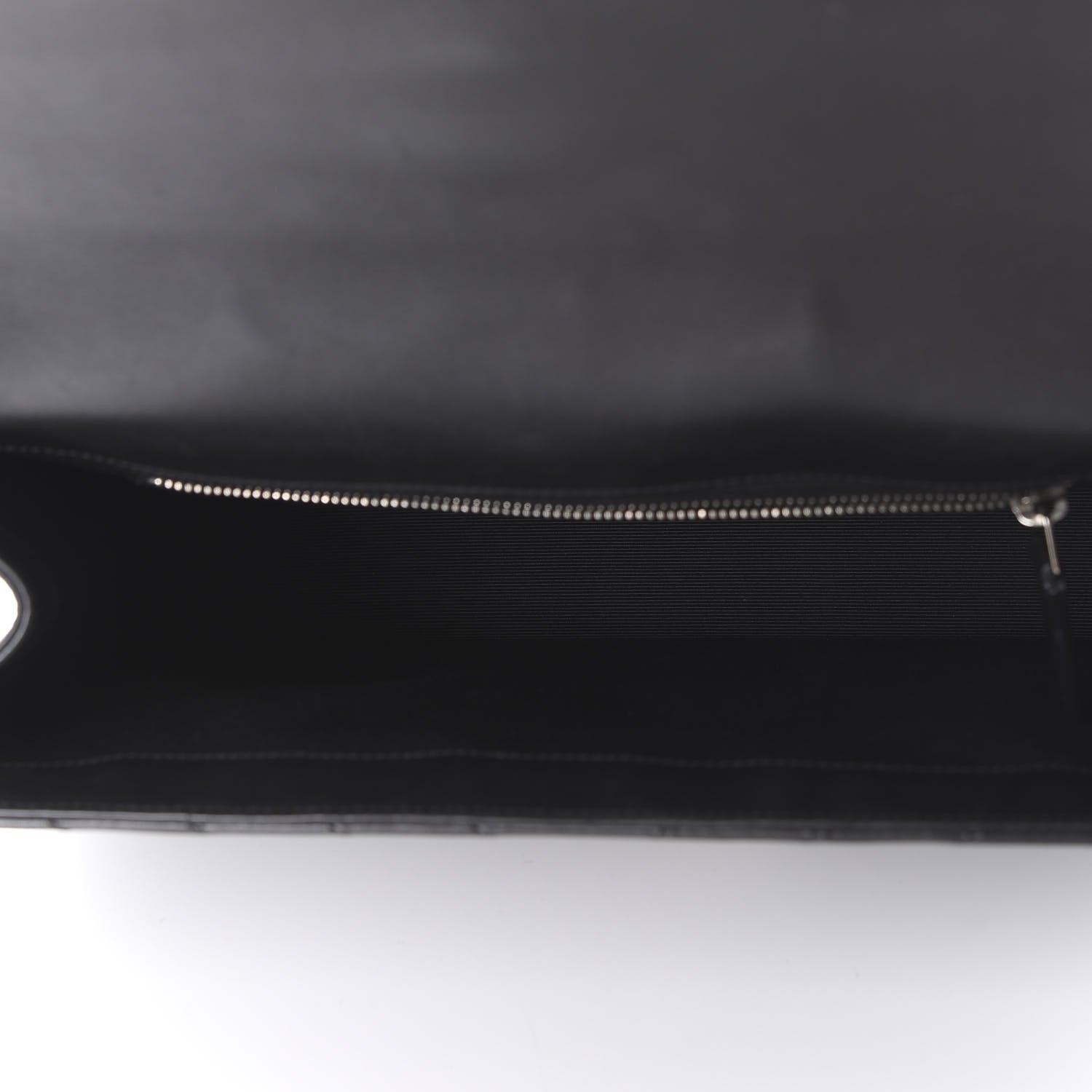 Saint Laurent Smooth Calfskin Matelasse Chevron Large Monogram Satchel Black 4 of 8