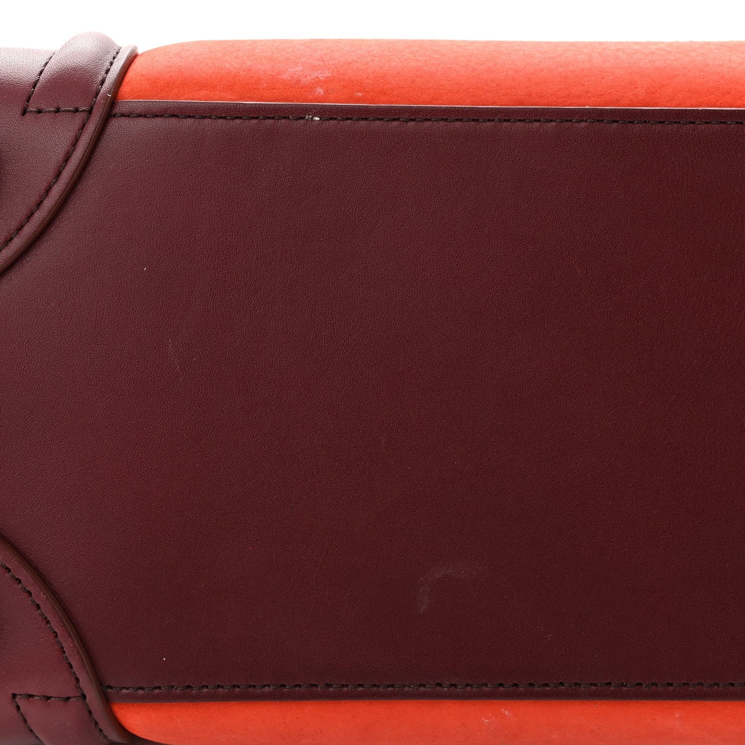 Celine Bullhide Calfskin Micro Bi-Color Luggage Vermillion 11 of 13