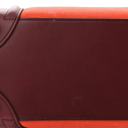 Celine Bullhide Calfskin Micro Bi-Color Luggage Vermillion 11 of 13