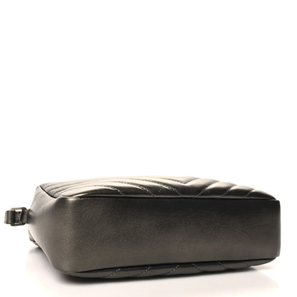 Saint Laurent Metallic Calfskin Matelasse Monogram Lou Camera Bag Silver 4 of 10