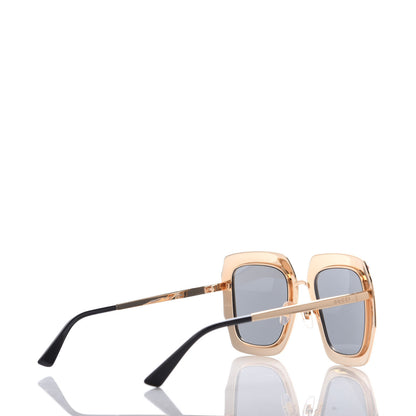 Gucci Metal Acetate Crystal Oversize GG0115S Sunglasses Rose Gold 4 of 8