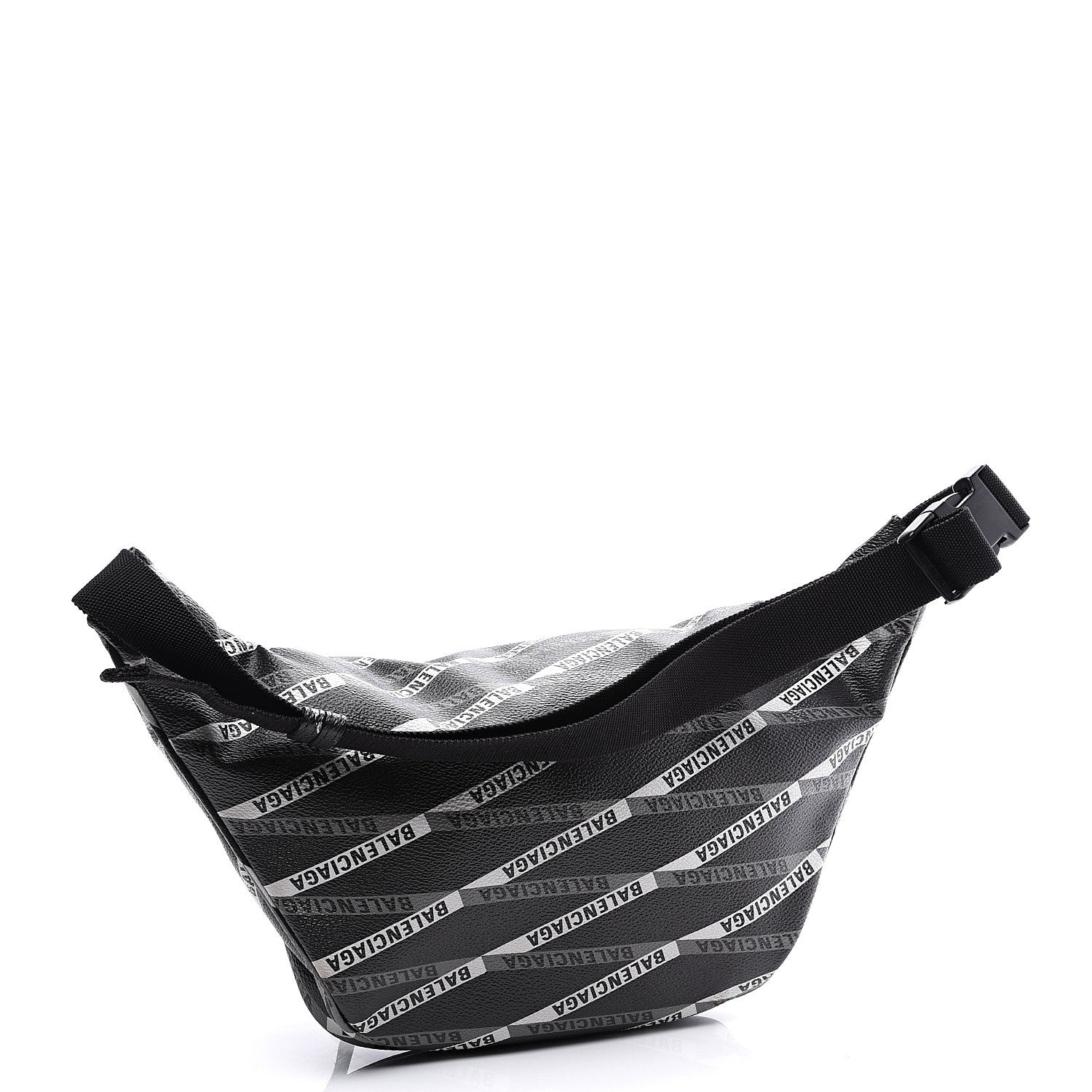 Balenciaga Coated Canvas Losange Monogram Explorer Belt Bag Black Grey 2 of 10