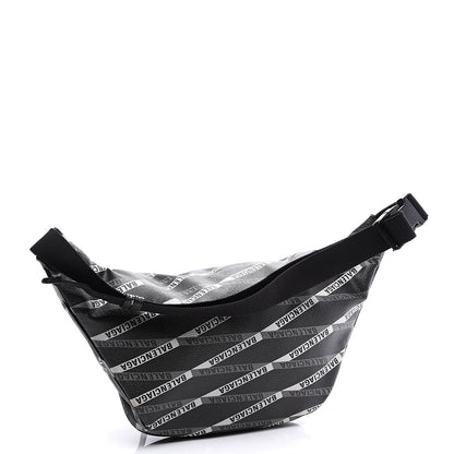 Balenciaga Coated Canvas Losange Monogram Explorer Belt Bag Black Grey 2 of 10