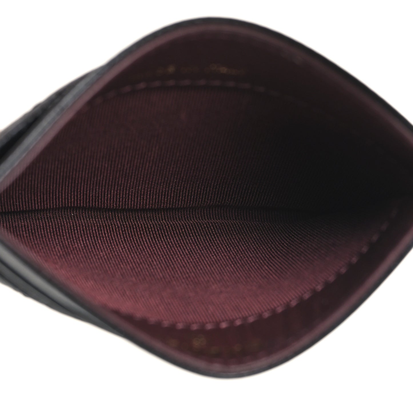 Caviar Quilted Card Holder Black