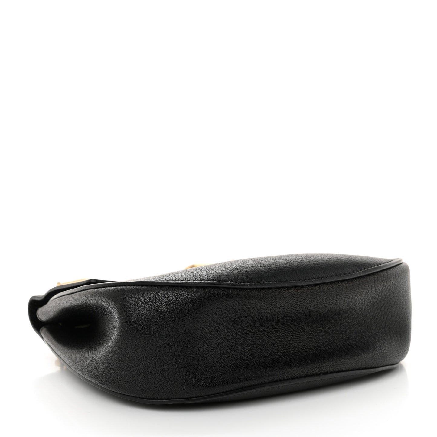 Grained Lambskin Drew Shoulder Bag Black