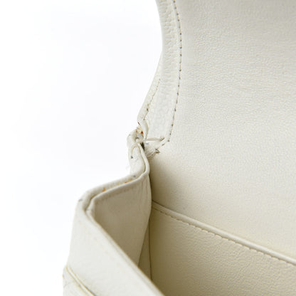 Chanel Caviar Quilted Medium Double Flap White 11 of 17
