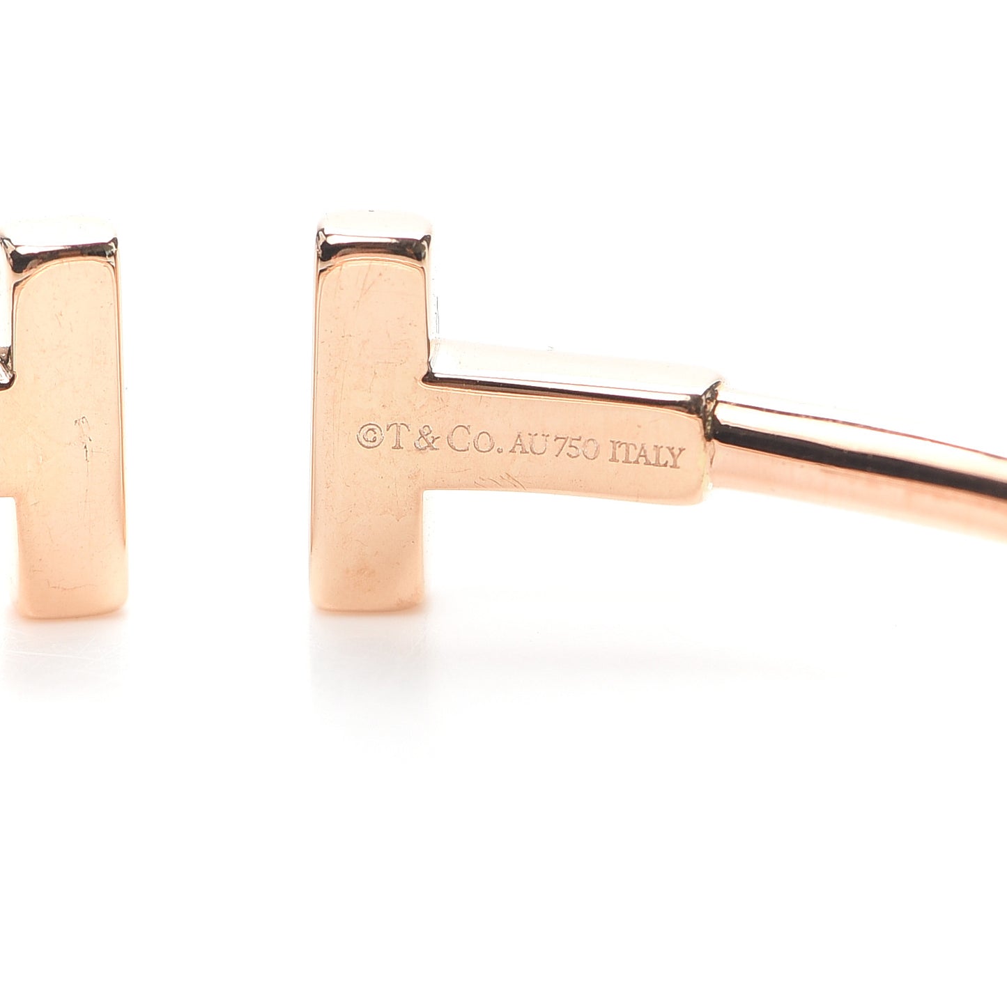 18K Rose Gold T Wire Bracelet