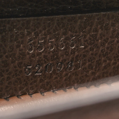 Gucci Monogram Jumbo GG Textured Dollar Calfskin Mini Diana Tote Bag Camel Ebony New Acero 7 of 10