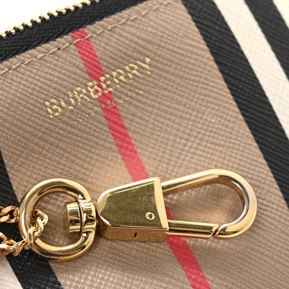Burberry E-Canvas Calfskin Icon Stripe Zip Coin Case Archive Beige 9 of 11