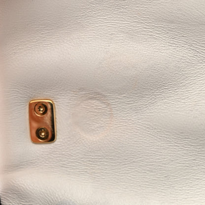 Louis Vuitton Lambskin Malletage Pico GO-14 White Black 11 of 12