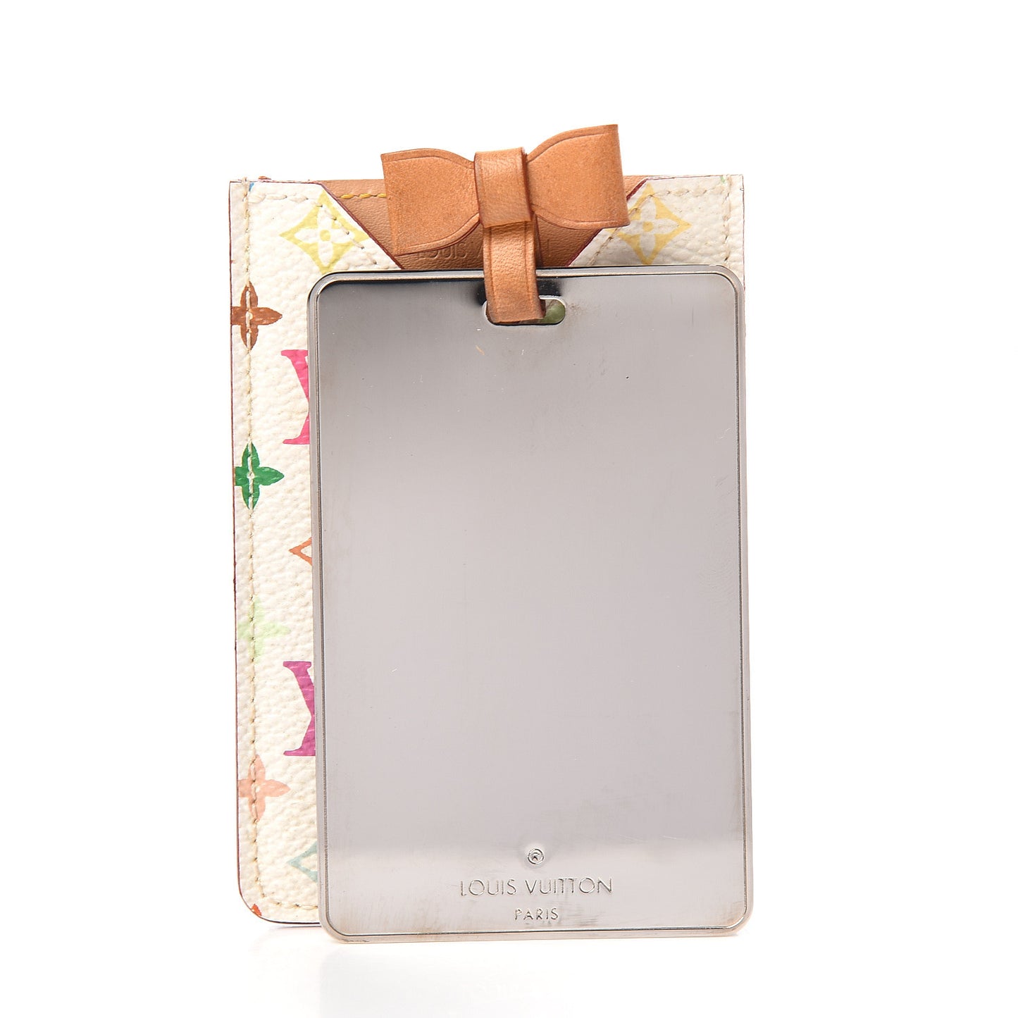 Monogram Multicolor Mirror and Case Pouch White