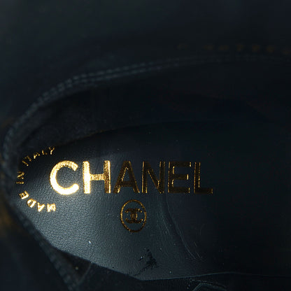 Chanel Leather Open Toe Platform Boots 40 Black 7 of 7