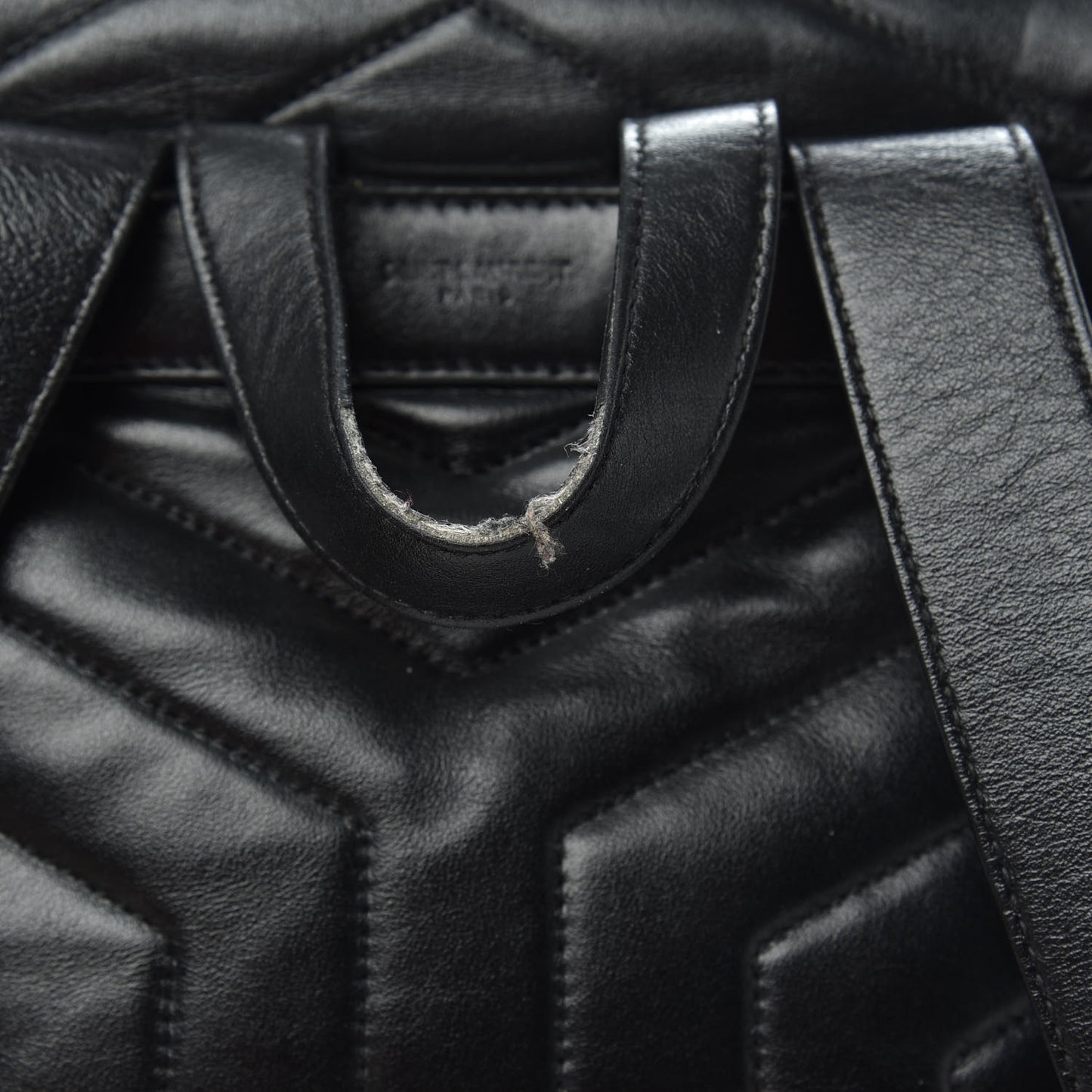 Calfskin Y Quilted Monogram Small Loulou Backpack Black