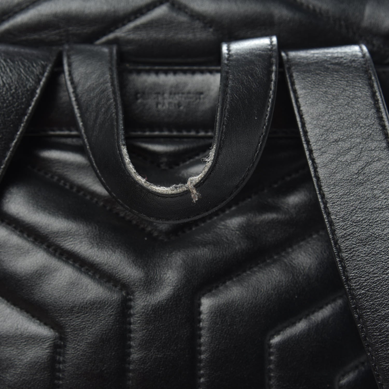 Saint Laurent Calfskin Y Quilted Monogram Small Loulou Backpack Black 8 of 11