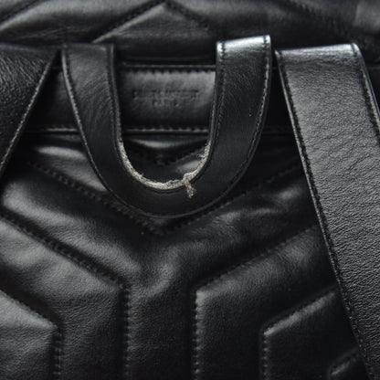 Saint Laurent Calfskin Y Quilted Monogram Small Loulou Backpack Black 8 of 11