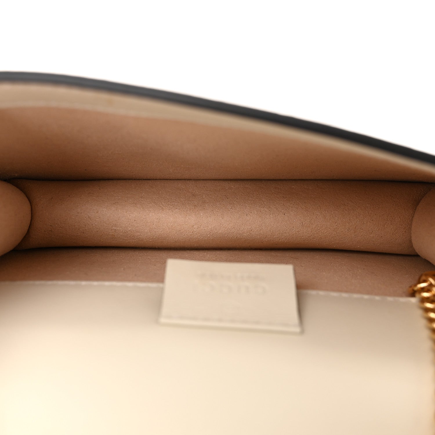 Gucci Calfskin Super Mini Sylvie Chain Shoulder Bag White 5 of 10