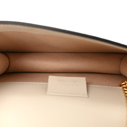 Gucci Calfskin Super Mini Sylvie Chain Shoulder Bag White 5 of 10