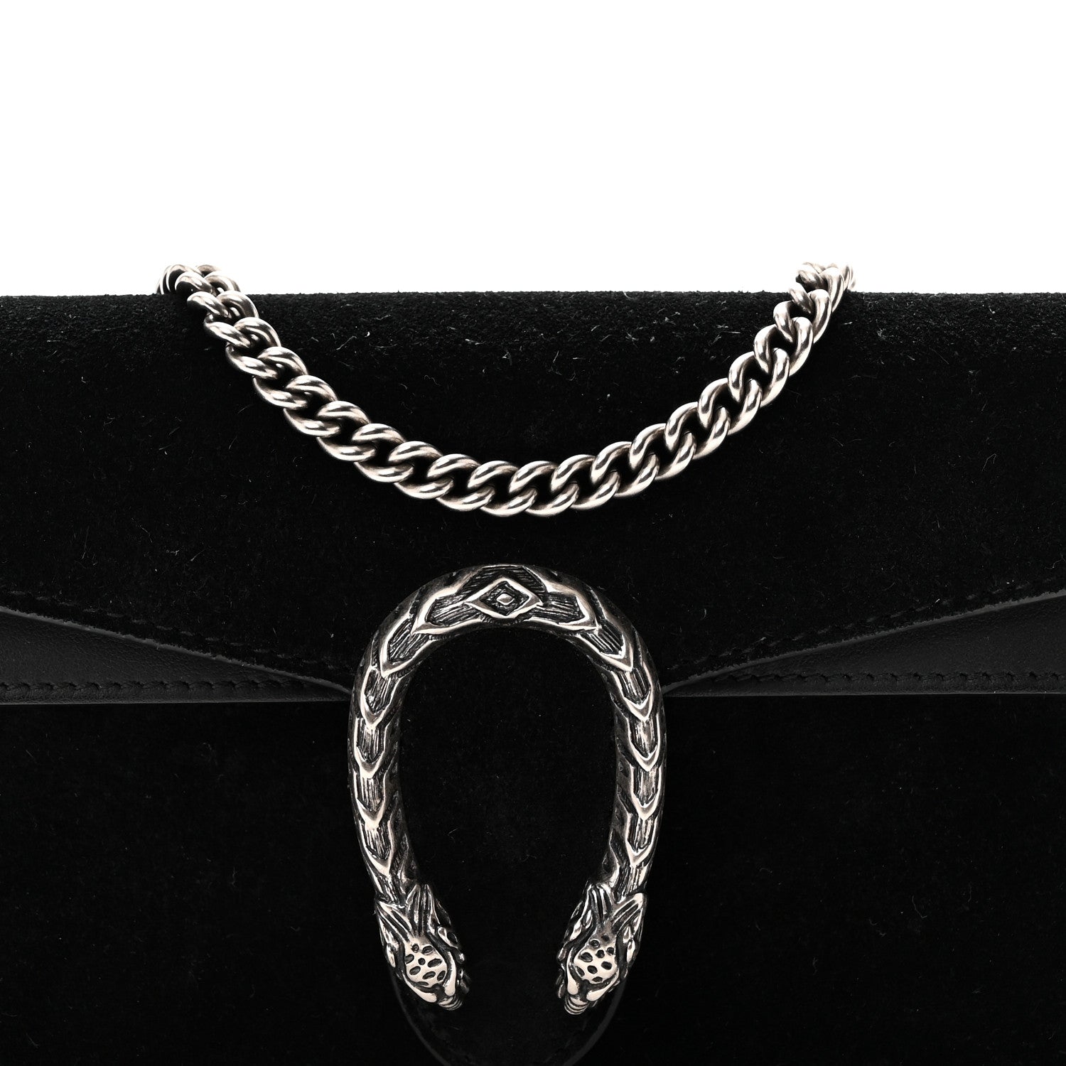 Gucci Suede Super Mini Dionysus Shoulder Bag Black 7 of 9