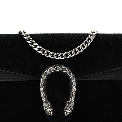 Gucci Suede Super Mini Dionysus Shoulder Bag Black 7 of 9